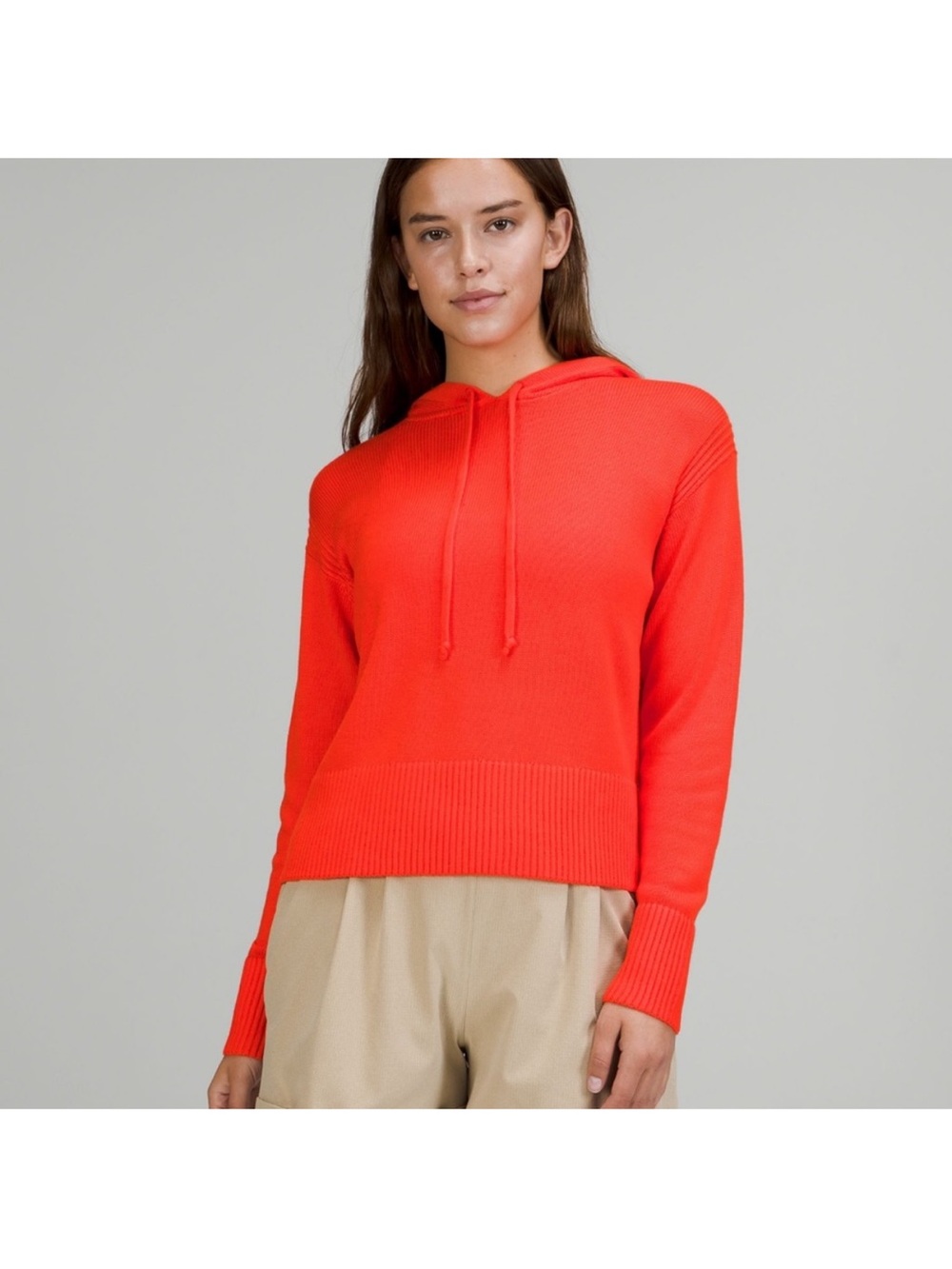 Lululemon Double Knit Sweater Hoodie in Autumn Red Size M/L